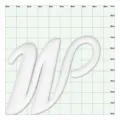 Witte letter hanger voor strandtassen, DIY decoratieve accessoire met duidelijke maatgrid. - 1101-23