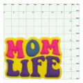 MOM LIFE ciondolo in PVC per scarpe da spiaggia, accessorio decorativo colorato. - Vita da mamma / Bottoni da 1,5 cm