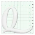 Witte letter Q hangend accessoire voor strandtas en tasdecoratie, mooie DIY versiering. - 1101-17