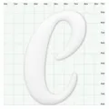Witte letter C bedel voor strand gaten tas DIY decoratieve accessoire bogg tas schoen maat - 1101-03