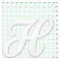 Witte letter bedel voor gaten tas strandtas DIY accessoire grote schoen bloem decoratie - 1101-08