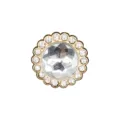 Metal Rhinestone Croc Charm DIY Shoe Buckle Sparkling Crystal Decorative Accessory - Round Lace Rhinestone Style