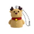 Schattige kerst rendier sleutelhanger hanger met bel en kraalketting voor decoratie. - Kerstrendier