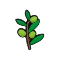Breloque de chaussure branche d'olivier en PVC accessoire de sandale DIY boucle mignonne - 233-30