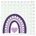 Ciondolo borsa arc-en-ciel in silicone cuore per borse da spiaggia e accessori. - Cuore arcobaleno / Bottoni da 1,5 cm