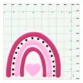 Charm per scarpe arc-en-ciel cuore in silicone per zoccoli e accessori per borse da mare - Cuore arcobaleno / Bottoni da 1,5 cm