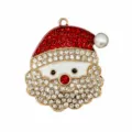 Noël Père Noël strass chaussure charm métal DIY accessoires sabot décoration brillant - Père Noël