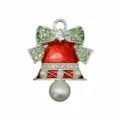 Breloque chaussure cloche Noël métal strass nœud perle accessoire sabot bijoux DIY - Cloches Nœud