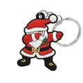 Lindo Santa Claus de Navidad llavero de PVC dabbing regalo festivo colgante anillo metálico. - Papá Noel Dab (70100-08)