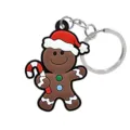 Llavero de PVC de hombre de jengibre navideño con anillo colgante festivo bonito. - Hombre de Jengibre Clásico (70100-10)