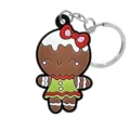 Bonito Llavero de PVC con Forma de Hombre de Jengibre Navidad Accesorio Bolso Regalo - Chica de Jengibre (70100-11)