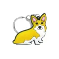 Schattige cartoon corgi hond PVC sleutelhanger accessoire, mooie tas hanger en ring. - HYB7054-01 (Corgi)