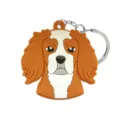 Schattige siliconen hond sleutelhanger rugzak hanger dier accessoire gedetailleerde weergave - HYB7054-32 (Puppy)