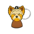 Leuke cartoon hond sleutelhanger hanger voor rugzak tas geschenk dier accessoire nieuw item - HYB7054-39 (Bruin-Gele Puppy)