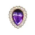 Violet Cristal Strass Sabot Chaussure Breloque Métal Pierre Précieuse Boucle Accessoire - 907-45