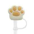 Cute silicone cat paw straw cover dust plug reusable straw topper for party tumbler cups - 1792-05 (Without Straw)