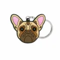 Schattige PVC Franse bulldog sleutelhanger cartoon dier hanger tas accessoire cadeau - HYB7054-02 (Franse Bulldog)