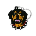 Rottweiler hond sleutelhanger siliconen schattige dier hanger tas accessoire voor cadeaus - HYB7054-19 (Rottweiler)