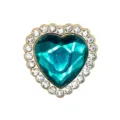 Breloque de chaussure cœur en métal strass cristal accessoire pour sabots et sacs décor. - 907-68