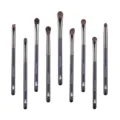 9-teiliges Pinselset aus Tierhaar für Lidschatten und Verblenden, professionelle Make-up-Werkzeuge. - Perlmutt-Schwarz