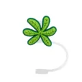 Green tropical leaf silicone straw cover for Stanley cup dust proof protector variant - 8mm / Tropical Green Leaf