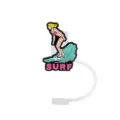 Cute surfing girl silicone straw cover, creative dust-proof straw topper for tumbler cups. - 8mm / Surfing Girl