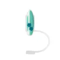 Silicone straw cover with teal surfboard and hibiscus flowers design for reusable tumblers. - 8mm / Surfboard