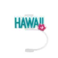 Silicone straw cover with Hawaiian style letter design, dustproof cap for tumblers and cups. - 8mm / White and Cyan HAWAII