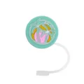Silicone straw cover with tropical palm tree design, cute dust-proof straw topper for tumbler cups. - 8mm / Green Palm PURA VIDA