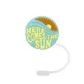 Cute Beach Sun Silicone Straw Topper Cover Dustproof Tumbler Straw Cap Accessory - 8mm / SUN Text