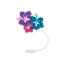 Silicone floral straw topper variant for Stanley cup, tropical hibiscus dust-proof cover. - 8mm / Three Flowers