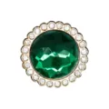 Breloque de chaussure en strass vert, accessoire de décoration de chaussures en cristal. - 907-17