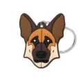 Duitse herder rubber sleutelhanger schattige puppy tas hanger dierlijk accessoire - HYB7054-31 (Duitse Herder)
