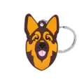 Schattige Duitse Herder sleutelhanger PVC dier hanger tas decoratie cadeau accessoire - HYB7054-38 (Duitse Herder)