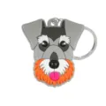 Leuke Schnauzer hond sleutelhanger siliconen puppy tas hanger schattig leuk cadeau - HYB7054-44 (Schnauzer)