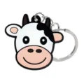 Leuke cartoon koe PVC sleutelhanger hanger, stijlvolle tasbedel, leuk accessoire cadeau. - Koe