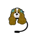 Silicone cute dog straw topper reusable dust-proof straw cover cap for party drink cups. - 1792-45