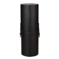 Schwarzer PU-Leder zylindrischer Make-up Pinsel Aufbewahrungsbehälter Reisebox. - Pinselhalter (Ohne Pinsel) / Schwarz