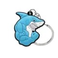 Leuke schattige cartoon spierhaai sleutelhanger PVC dier hanger tas charme blauw accessoire - Spier Haai