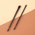 Professionelles ultra-dünnes abgeschrägtes Augenbrauen- und Eyeliner-Pinsel-Set für Make-up - 2-teiliges Schräges Klingenpinsel-Set