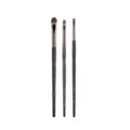 Lot de 3 pinceaux anti-cernes pour maquillage avec poils synthétiques et manches en bois élégants. - Grand Moyen Petit Ensemble de 3 Pièces