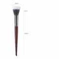 Pinceau maquillage stippling professionnel avec poils de chèvre et manche en bois. - Pinceau pointillé moyen imitation bois de hêtre