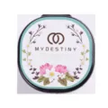 Makeup brush cleaning sponge box, black metal tin with floral pattern variant for quick dry. - Black