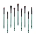 9-teiliges Tier-Ponyhaar-Augen-Make-up-Pinsel-Set Lidschatten-Verblendungspinsel Kosmetik - Perlblau