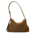 Elegante bolso de hombro de ante marrón, bolso versátil para el trabajo diario y uso casual. - Marrón