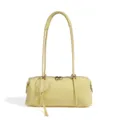 Bolso de hombro Boston amarillo mantequilla chic bolso minimalista de cuero PU. - Amarillo Jazmín
