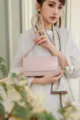 Élégant sac sous les bras en cuir pour femme, sac à bandoulière minimaliste avec chaîne chic. - 21*6*11 / Rose Sakura