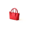 Bolso cruzado minimalista de cuero rojo, elegante bolso de mano para mujer urbana. - Rojo