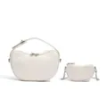 Set de bolso de hombro de cuero blanco, bolso cruzado elegante cashew para mujeres. - Blanco Crema