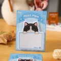 Süße Cartoon Katzen Haftnotizen Notizblock selbstklebende Notizen Büro Schreibwaren - 30 Blatt/Block / Milky Mew